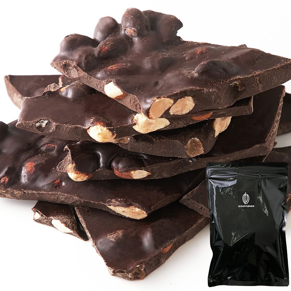 濃厚・ビターなチョコレートの中にアーモンド!!割れチョコ 濃厚・ビターなチョコレートの中にアーモンド!!割れチョコ
