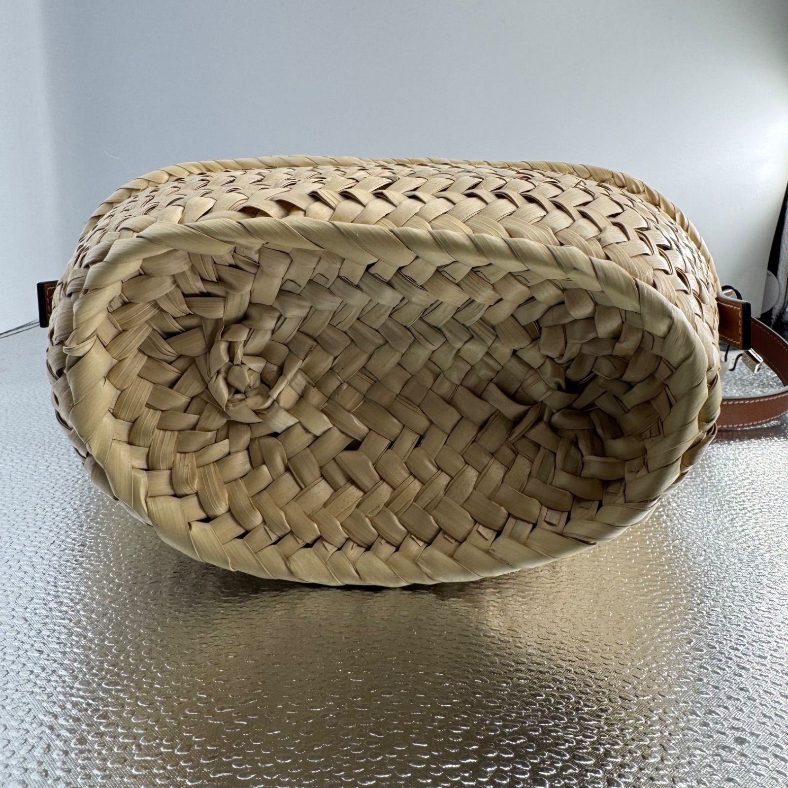 LOEWE ドローストリング バケットバッグ ベージュxブラウン