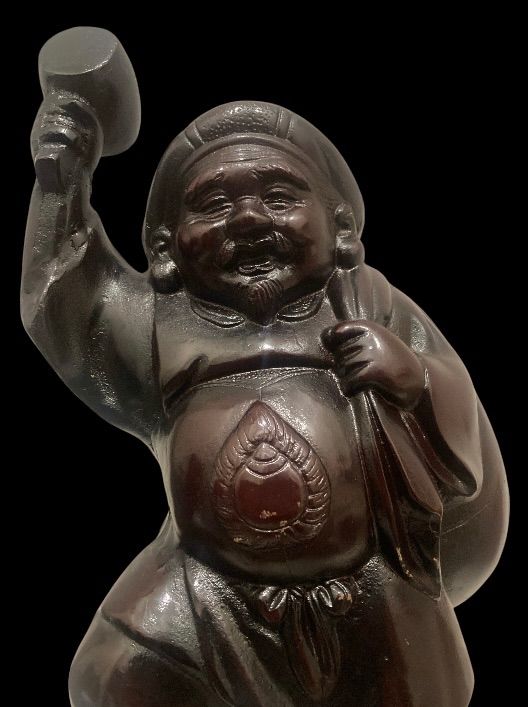 送料無料　大黒天　七福神　大黒さん　置物　縁起物　五穀豊穣　商売繁盛　金属　重量 送料無料 大黒天 七福神 大黒さん 置物 縁起物 五穀豊穣 商売