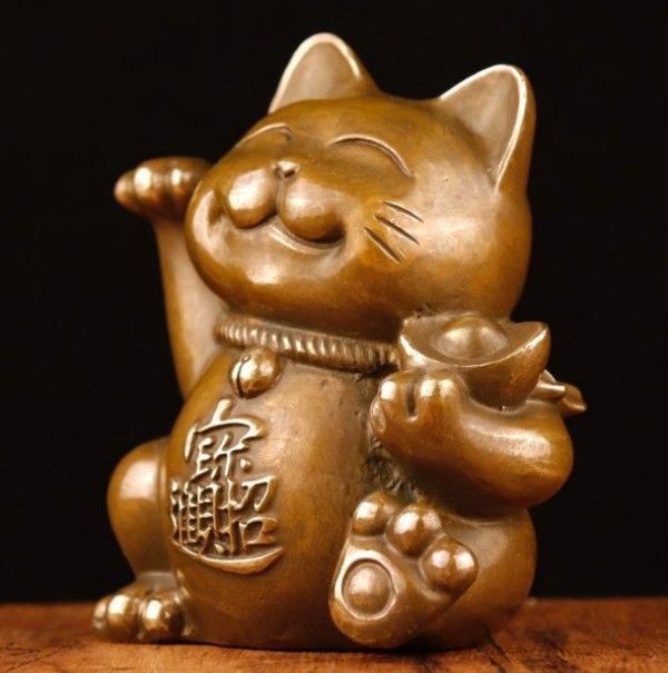銅制 招財猫 招財進宝 茶台茶寵 自宅 オフィスカウンター 装飾品 工芸品 置物 銅制 招財猫 招財進宝 茶台茶寵 自宅 オフィスカウンター 装飾品