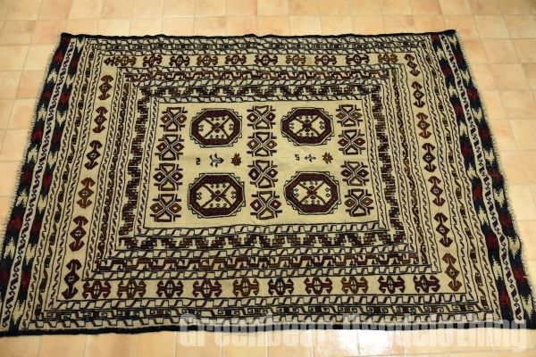 RAGS009 トライバルラグ 184cm×130cm アフガンキリム 手織り