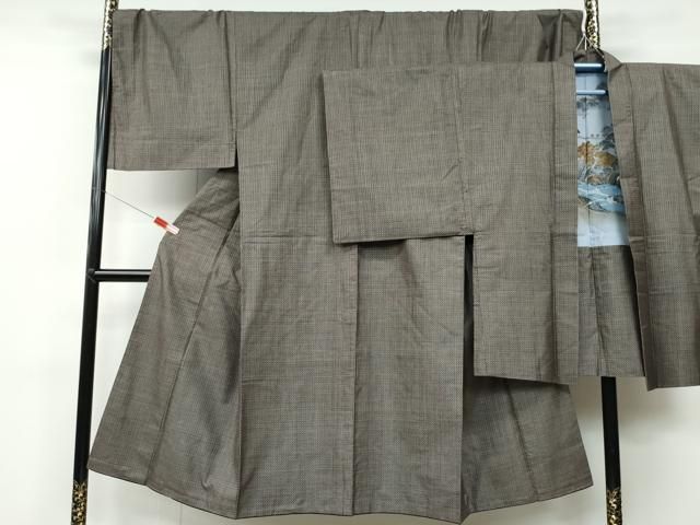 平和屋着物●男性 本場大島紬 アンサンブル 割込絣 キングサイズ 正絹 CAAR8121vf
