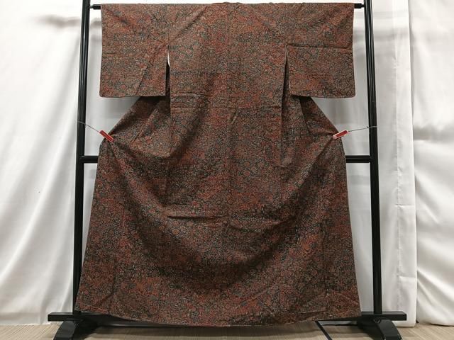 平和屋着物□上質な紬 更紗花文 正絹 逸品 未使用 CAAR5682xi - メルカリ 