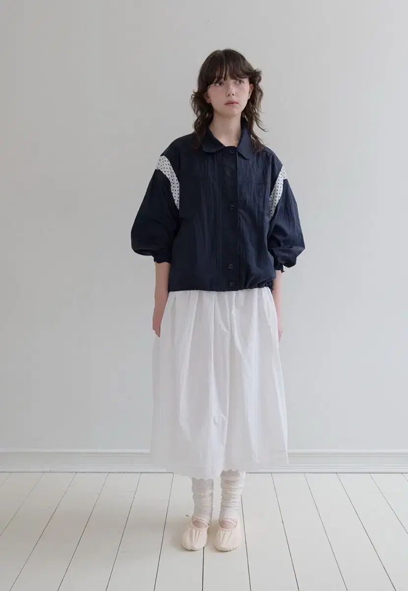 楽しみから楽しく ドット ジップアップ ウィンドブレーカー