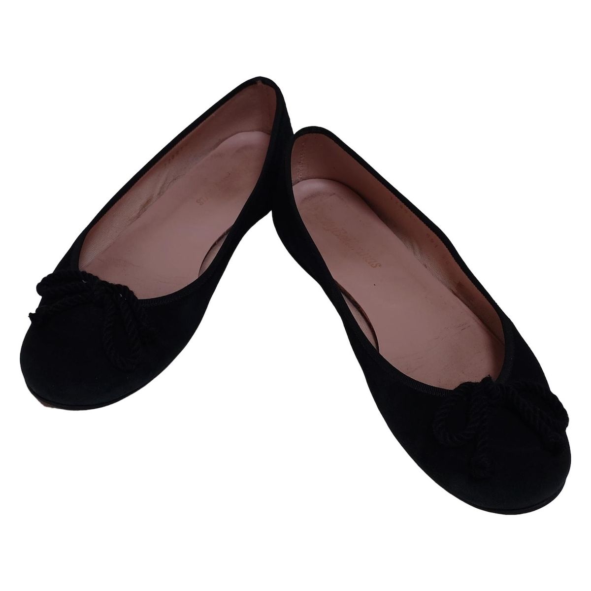 Pretty Ballerinas ブラック フラットシューズ　38 1/2 Pretty Ballerinas(プリティバレリーナ) フラットシューズ 38