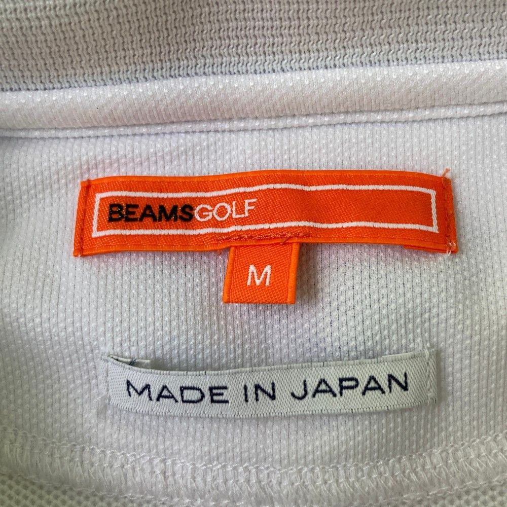 サイズ：M BEAMS GOLF ビームスゴルフ 半袖ポロシャツ ホワイト
