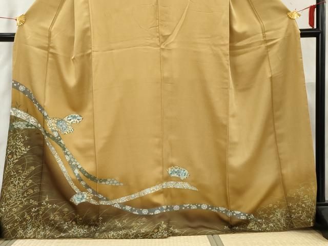 平和屋着物□訪問着 地紙花唐草文 暈し染め 金銀彩