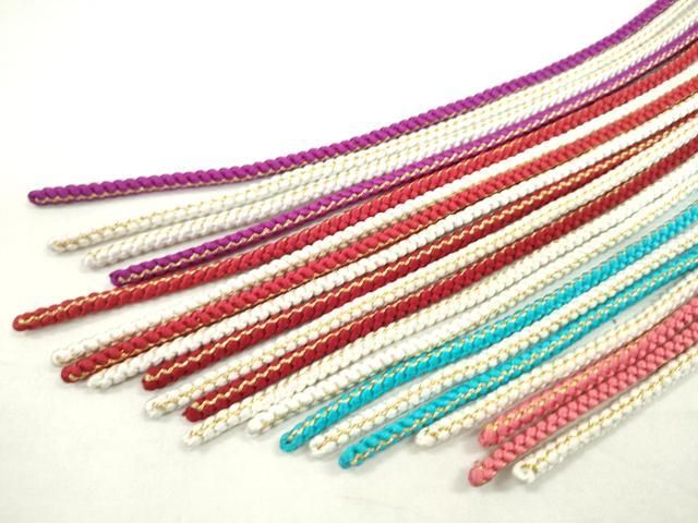 平和屋着物●和装小物　振袖用飾り組み帯締め１０本セット　金糸　切り房　逸品　未使用　CAAX8061ju 平和屋着物○和装小物 振袖用飾り組み帯締め10本セット 金糸 切り