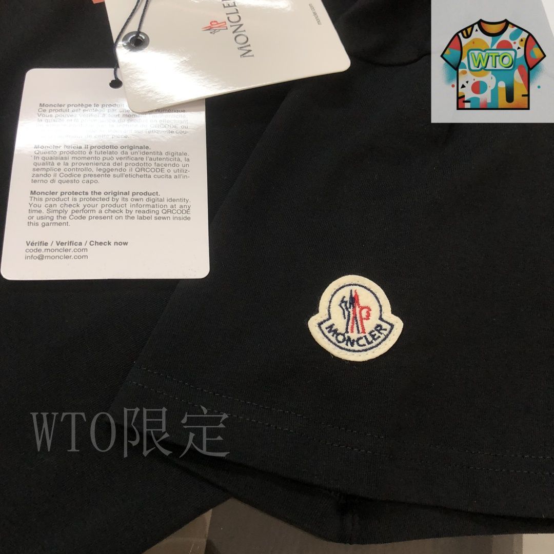 今日特価】MON*CLER 2025 カップル款 ロゴプリント 丸首ショート