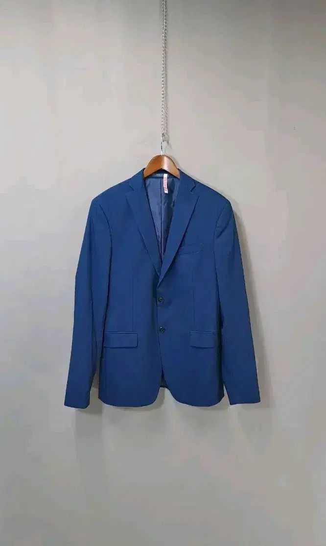 ZARA 青 メンズ スーツ ジャケット