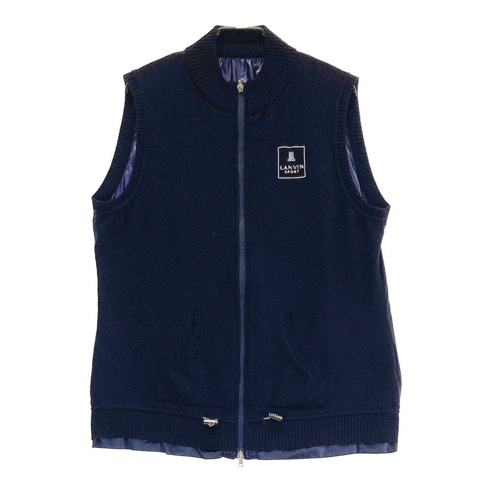 サイズ：40 LANVIN SPORT ランバン スポール  ニットジップベスト  ネイビー系 [240101278659] ゴルフウェア レディース ストスト