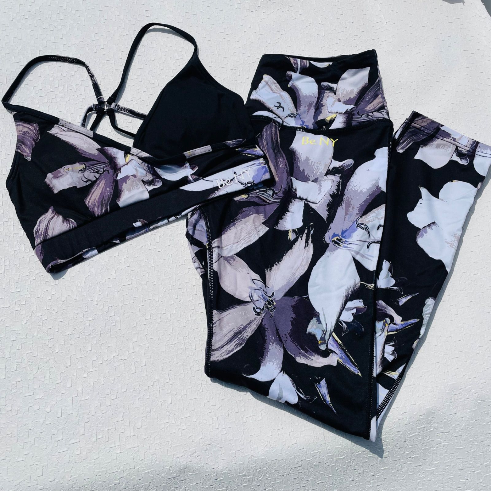 新品タグ付き　Citrine Glow レオパードプリント ヨガウェア セット Floral Leopard Sport Two Piece X1003 – XTYLINGS