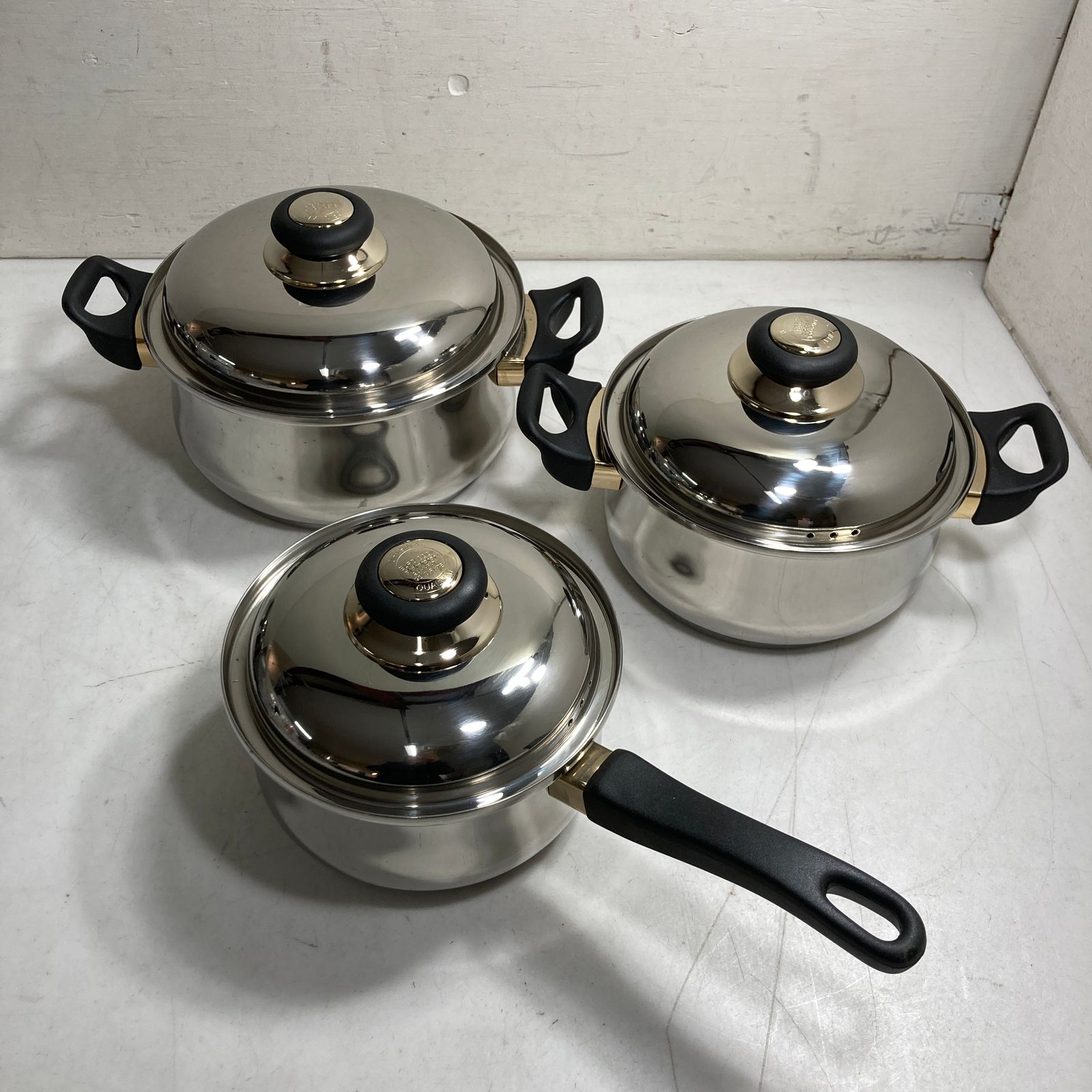 ☆ EUROCOOK ユーロクック ステンレス鍋 5点セット 鍋 Φ16㎝ 蓋つき
