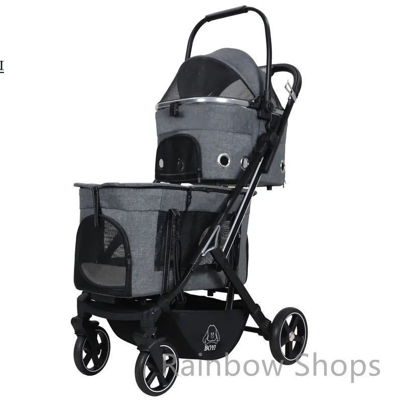 ペットカート メッシュ窓付き　ブラック ペットカート メッシュ窓付き ブラック