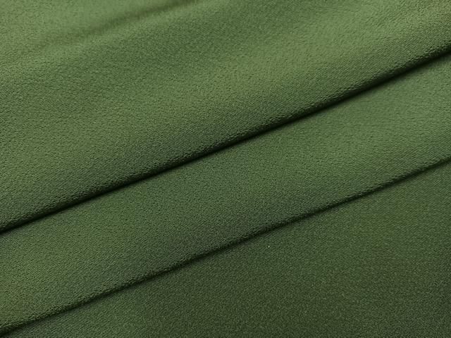 平和屋着物●上質な色無地 海松色 正絹 AABC2594ph