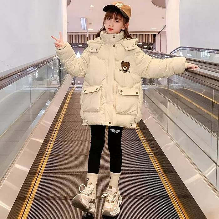 2026，正規品 中綿 コート キッズ アウター ベンチコート ジュニア ジャケット 女の子中綿コート 子どもコート ガールズ フード付き ジャケット ロング丈 子供コート 子供ジャケット 女の子 ダウン綿コー ダウンコート・中綿コート