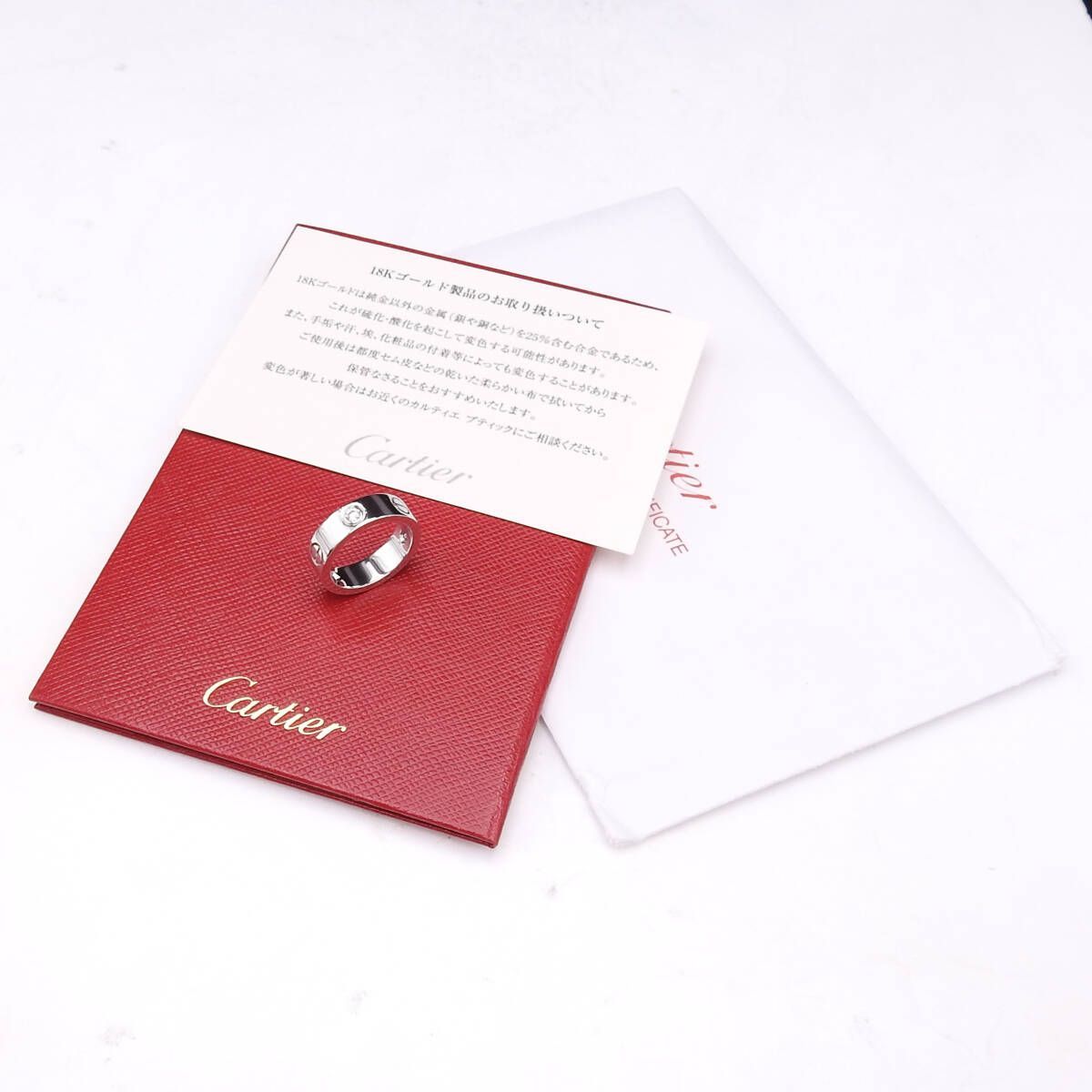Cartier カルティエ ハーフ ダイヤ 3P ラブリング 9号弱 / #49