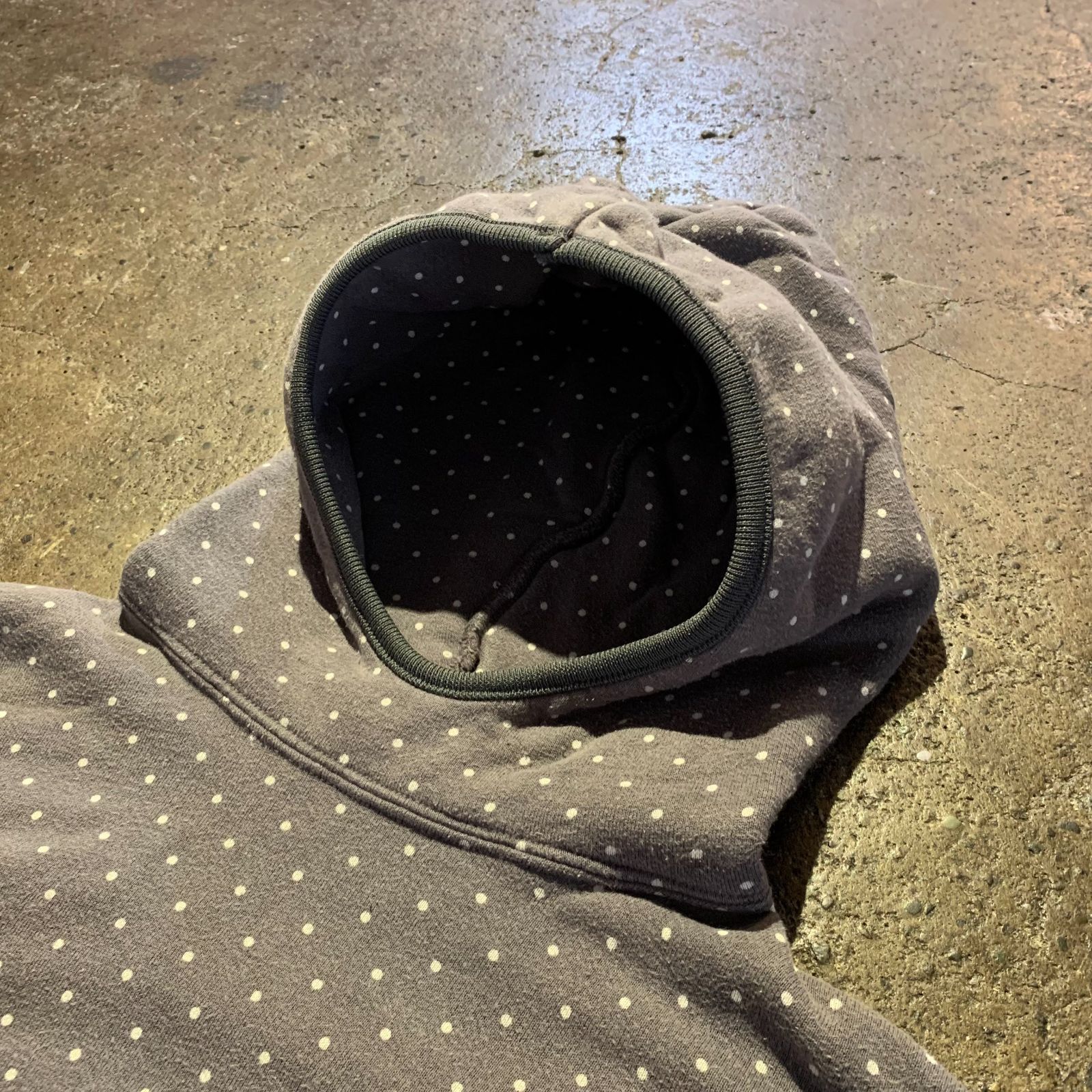 good enough ドット柄 パーカー　レア GOODENOUGH 00s DOT PARKA グレー M 2001 グッドイナフ ドット柄