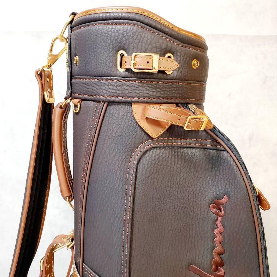 美品】HONMA ホンマ 本間ゴルフ クラシック レザー キャディバッグ