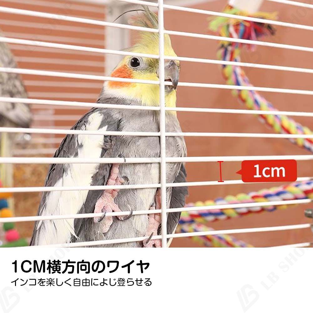 鳥かご 【A版 2セット】 複数飼い大型インコ ケージ キャスター
