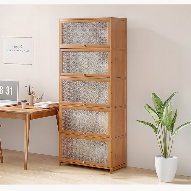 種類2：5段（高さ172cm） 本棚 大容量 ハイタイプ 扉付き 扉付き