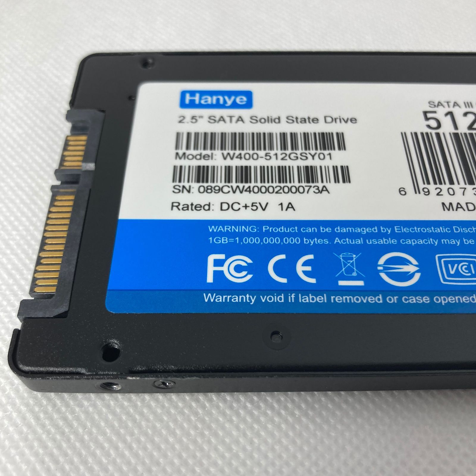 Hanye | SSD 512GB | W400-512GSY01 | 100% |【614】