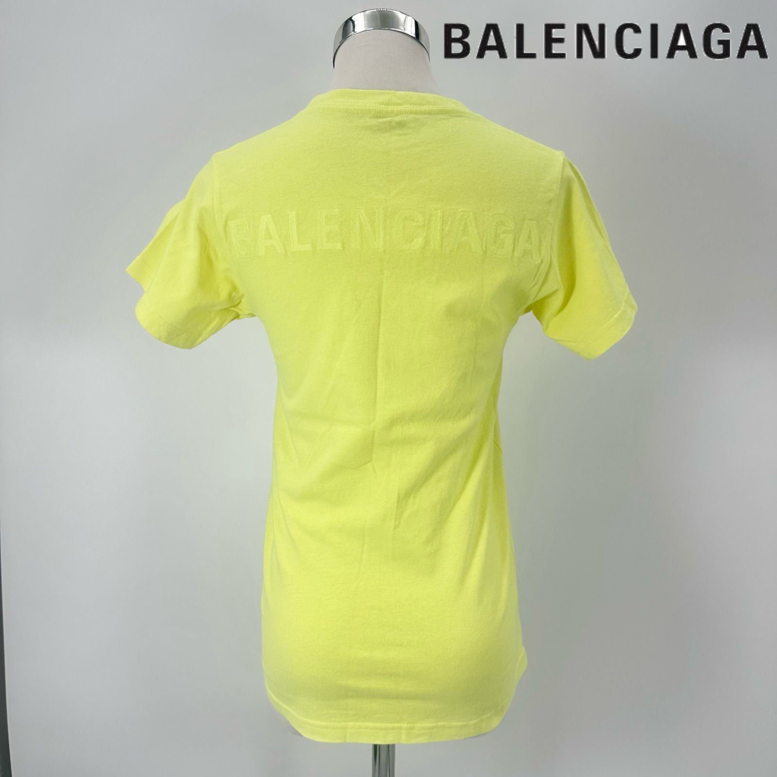 BALENCIAGA バレンシアガ ロゴ Tシャツ イエロー レディース 19年 BALENCIAGA バレンシアガ ロゴ Tシャツ イエロー レディース 19