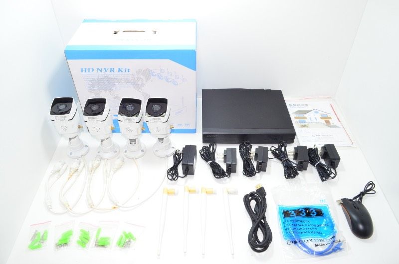 SMONET スモネット ワイヤレス防犯カメラセット SMJP-W843M1TAS-XM-02 4台同時接続 NVRレコーダー 1080P フルHD 監視カメラ 屋外対応