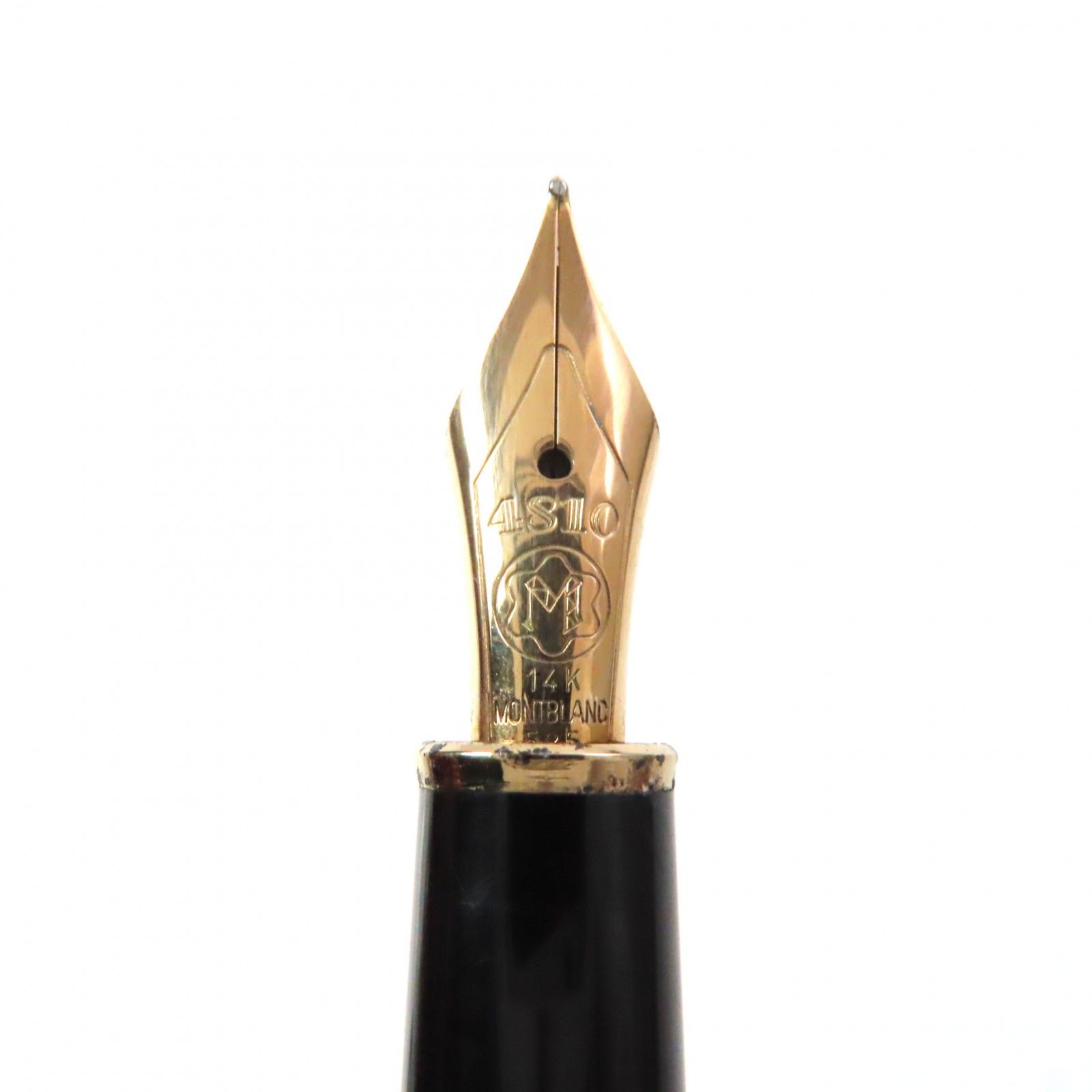 美品△MONTBLANC モンブラン マイスターシュテュック クラシック ペン先14K Fニブ ホワイトスター 万年筆 ブラック ゴールド ドイツ製 メンズ 良品▽MONTBLANC モンブラン マイスターシュテュック クラシック ペン