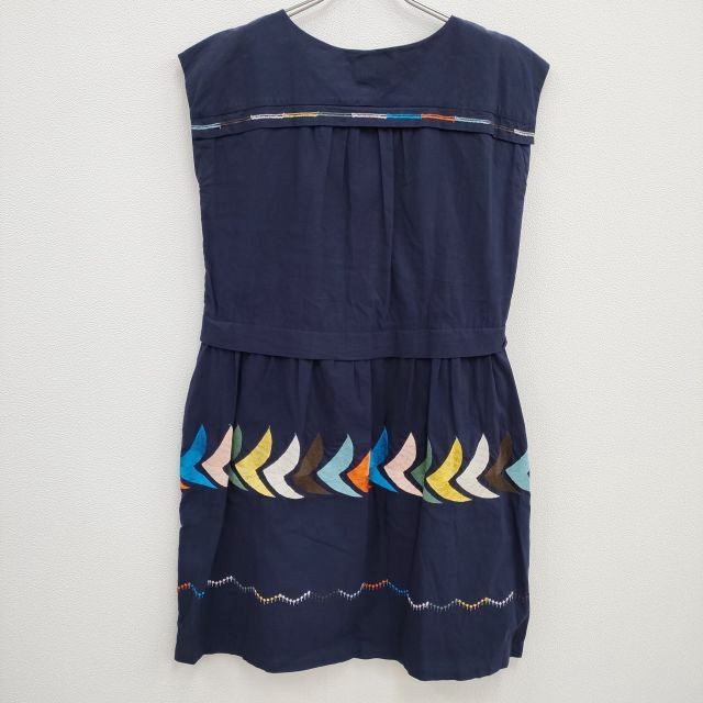 mina perhonen laundry bird ld3029 ノースリーブ サイズ40 ワンピース ネイビー レディース ミナペルホネンランドリー 4-0402S♪