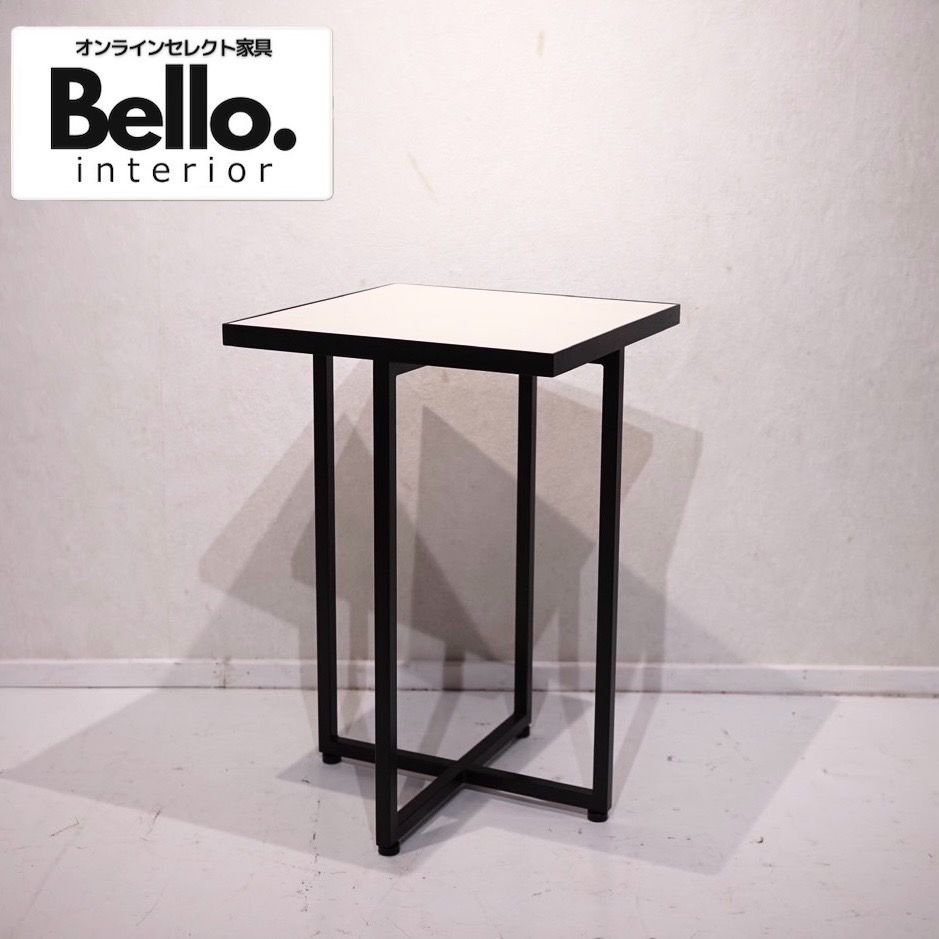 Bello select サイドテーブル コーヒーテーブル スクエアテーブル 木製天板 スチール脚 モダン ミニマル インダストリアル