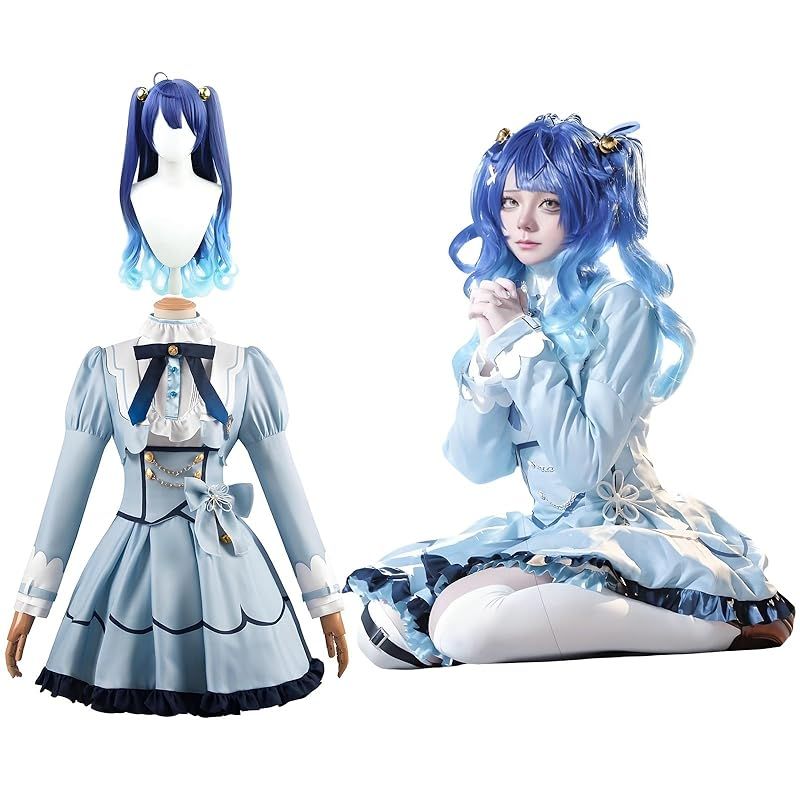 在庫 神併 天宮こころ コスプレ ウィッグ付き 洋服 VTuber コスプレ衣装 大人用 仮装 文化祭 イベント コスチューム ステージ服 Amamiya Kokoro cosplay 天宮こころ ウィッグ付き L 1