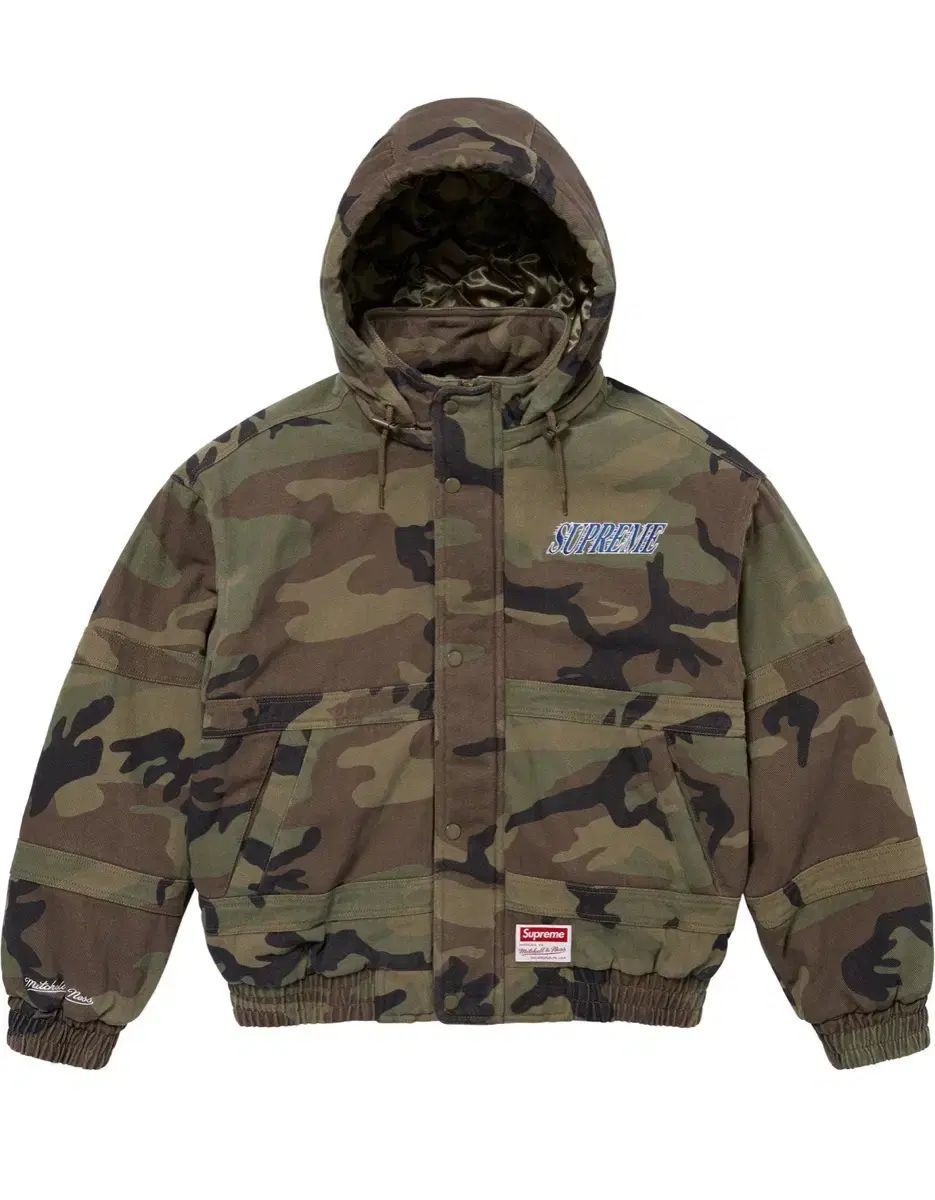 L Supreme シュプリーム MITCHELL-NESS ミッチェル-ネス ジャケット カモフラ