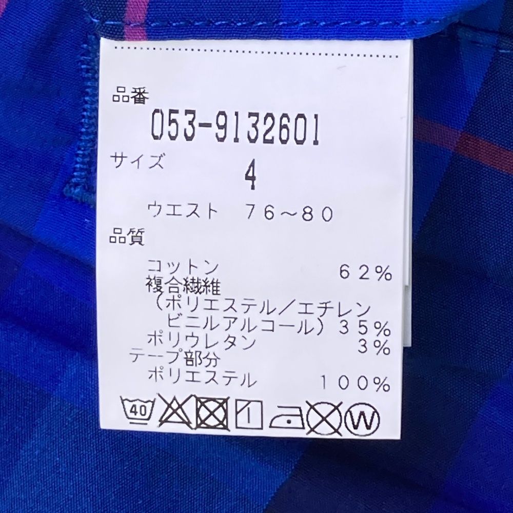 サイズ 4 PEARLY GATES パーリーゲイツ ハーフパンツ チェック柄 ブルー系 240101542011 ゴルフウェア メンズ ストスト LLC-HASEGAWATOSO_COM