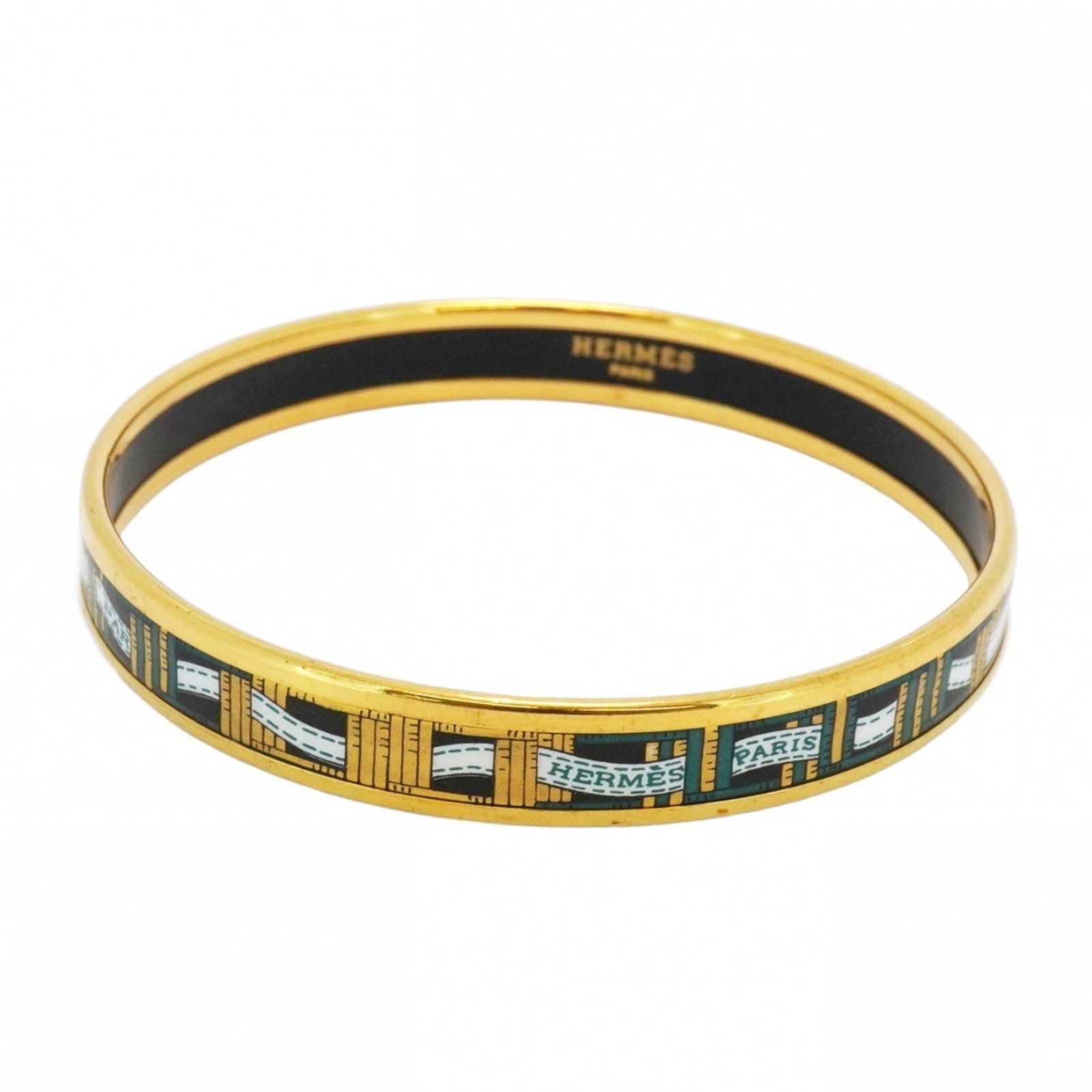 エルメス バングル ブレスレット エマイユ オフホワイト ゴールド HERMES エルメス バングル ブレスレット エマイユ オフホワイト ゴールド
