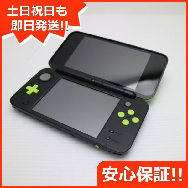 美品 NEWニンテンドー2DS LL ブラック×ライム 即日発送 2DS NINTENDO 本体 土日祝発送OK 08000