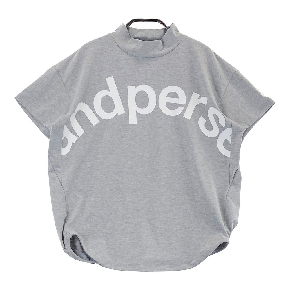 サイズ：M AND PER SE アンパスィ ハイネック 半袖Tシャツ