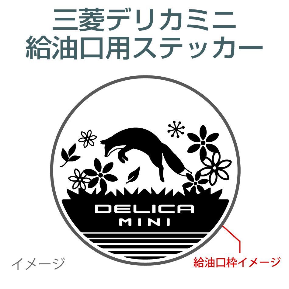 三菱デリカミニ用／給油口ステッカー J - メルカリ