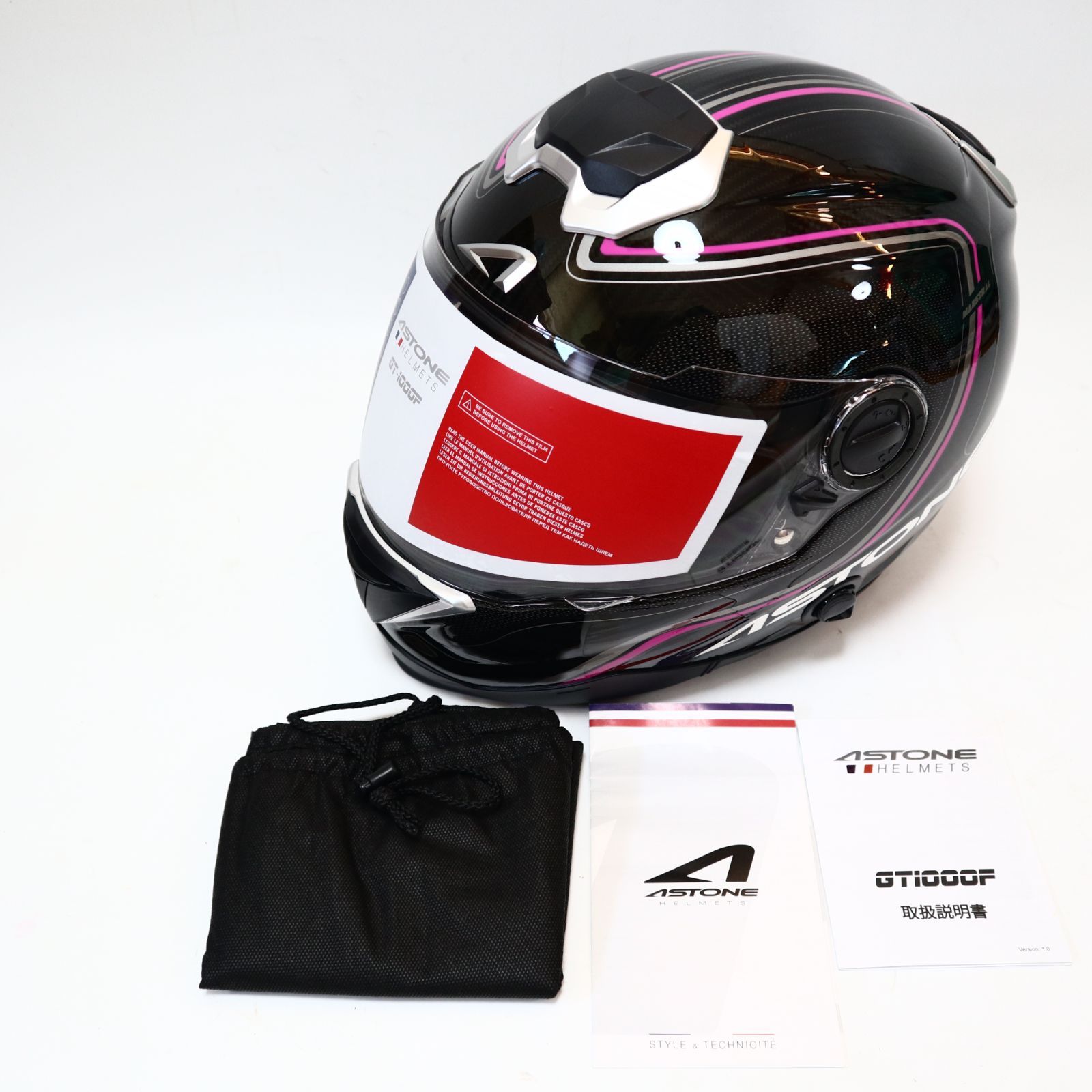 定価31900円　アストン　Lサイズ　カーボンヘルメット　GT 1000F バイクヘルメット | ASTONE カーボンフルフェイスヘルメット GT