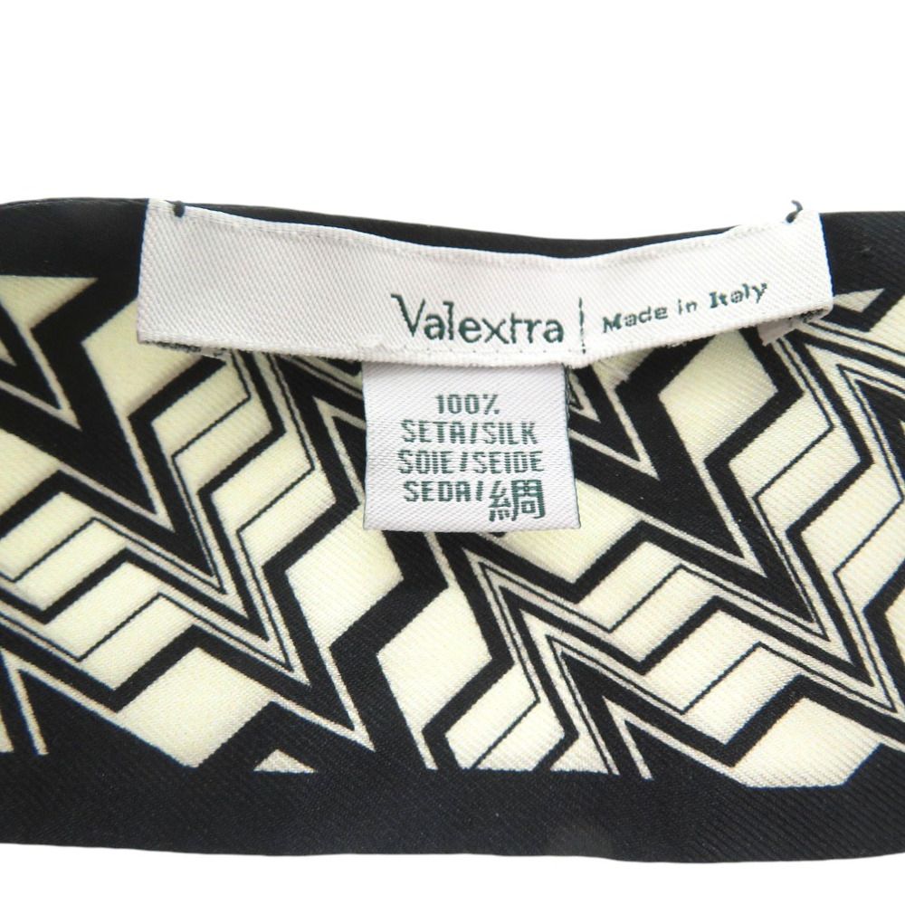 美品 ヴァレクストラ シルクバンド アブストラクト ドローイング 総柄  