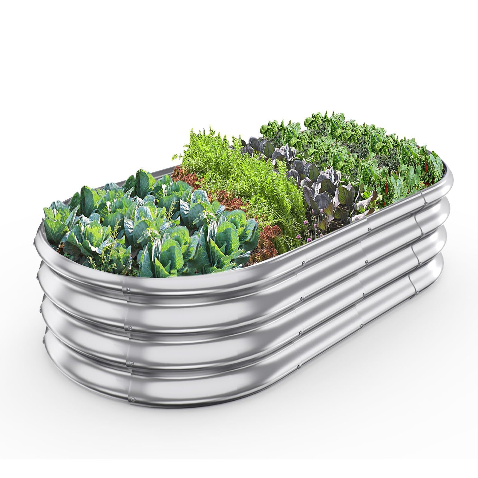 工具不要 プランター 屋外 ガーデンボックス 野菜用 ガーデンベッド 金属製 植物 ガーデン プランターボックス 花 亜鉛メッキ レイズドガーデンベッド 120x60x28cm DEWEL