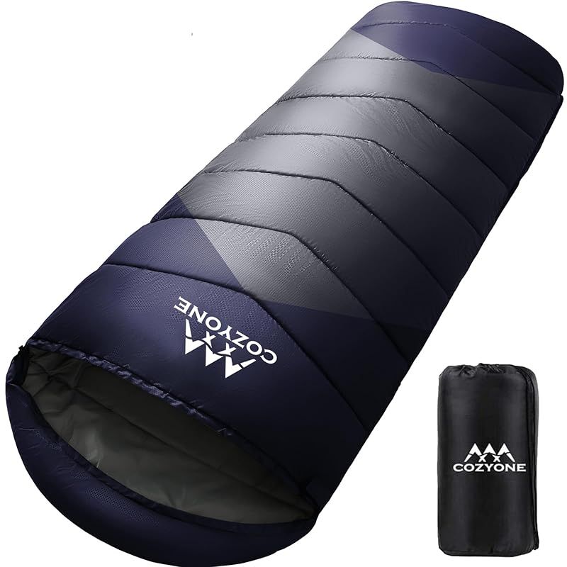 Cozyone 寝袋 シュラフ 封筒型 軽量 保温 210T防水 コンパクト アウトドア キャンプ 登山 車中泊 防災用 丸洗い可能 耐寒範囲0 ～ 25 950g 春用 夏用 秋用 冬用