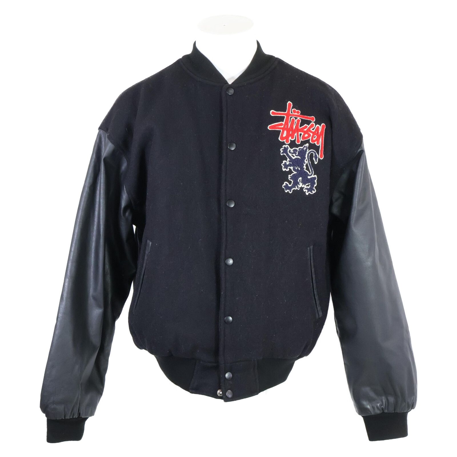 OLD STUSSY スタジャン USA STUSSY ステューシー 90's USA製 紺タグ