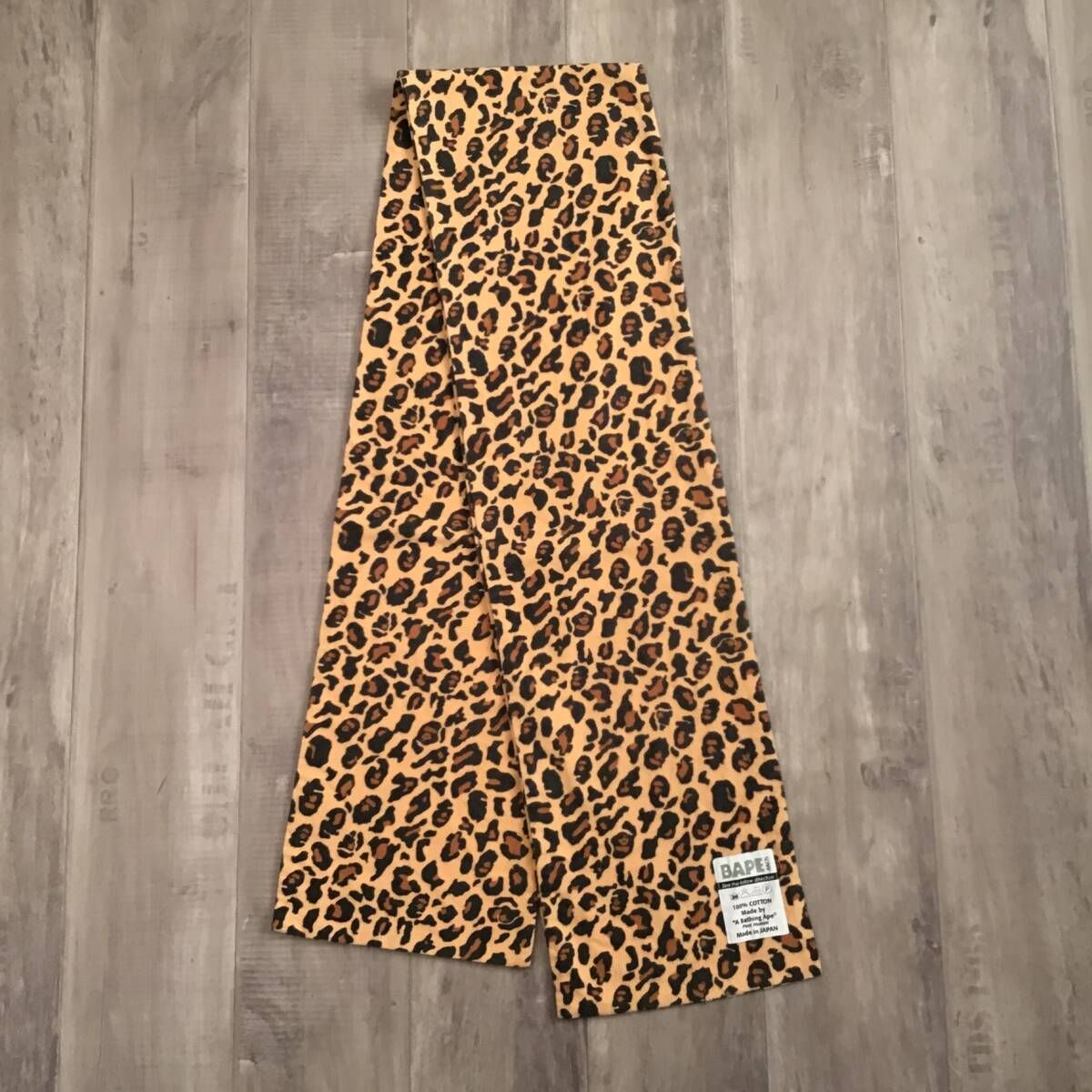 初期 Leopard Camo マフラー a bathing ape BAPE Scarf エイプ ベイプ アベイシングエイプ ストール 豹柄 NIGO 裏原宿