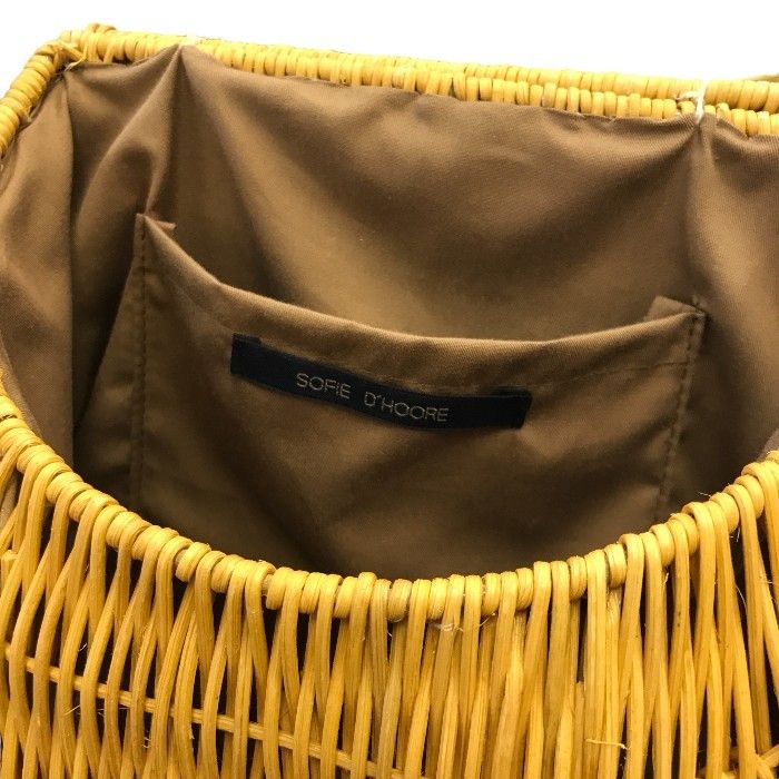 SOFIE DHOORE ソフィードール  ショルダーバッグ レディース 夏 カゴ ベージュ ラタンショルダー リボン バイカラー 中古 M1 SOFIE D'HOORE - SOFIE DHOORE ソフィードール ショルダーバッグ