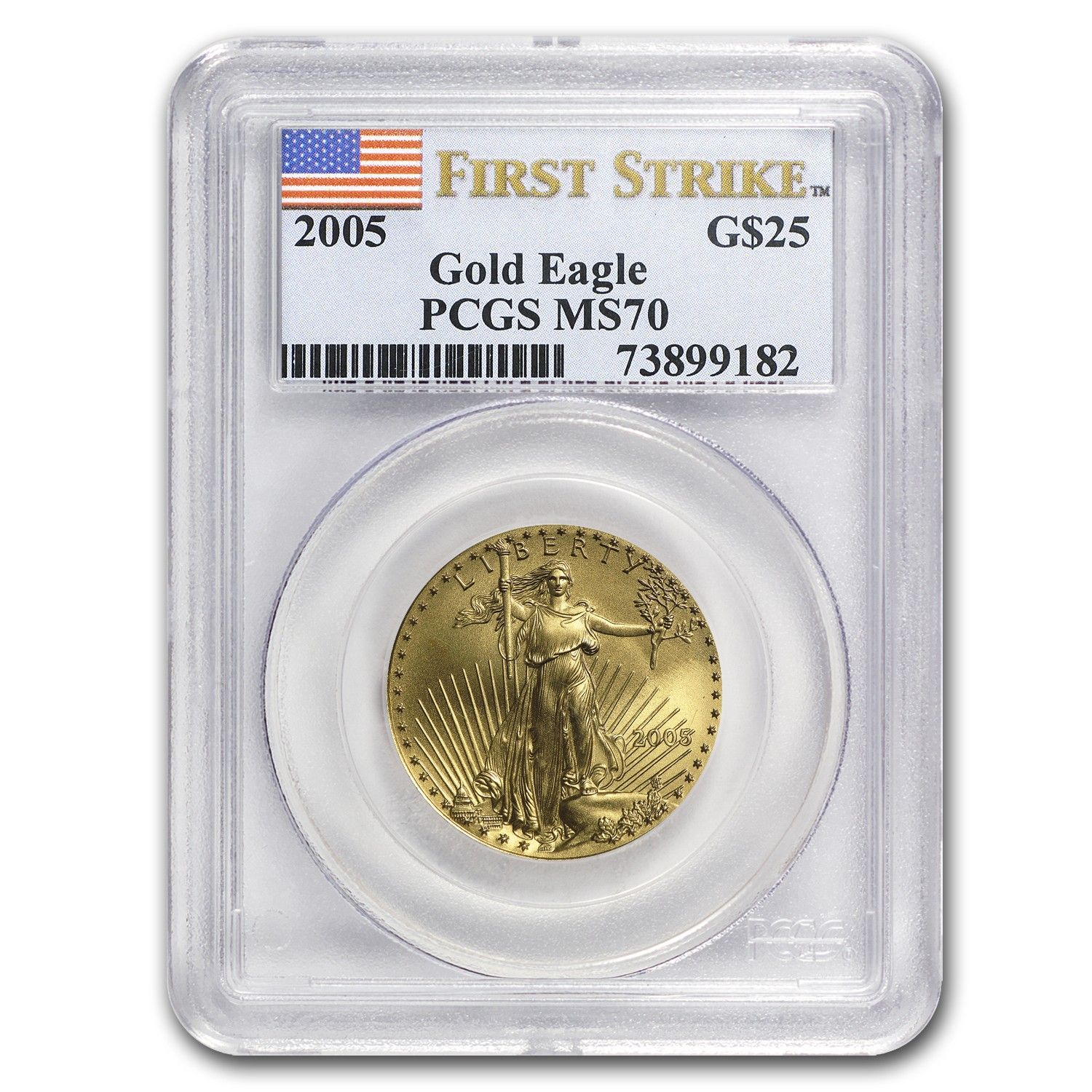2005 1|2 oz American G Eagle MS-70 PCGS FirstStrikeR