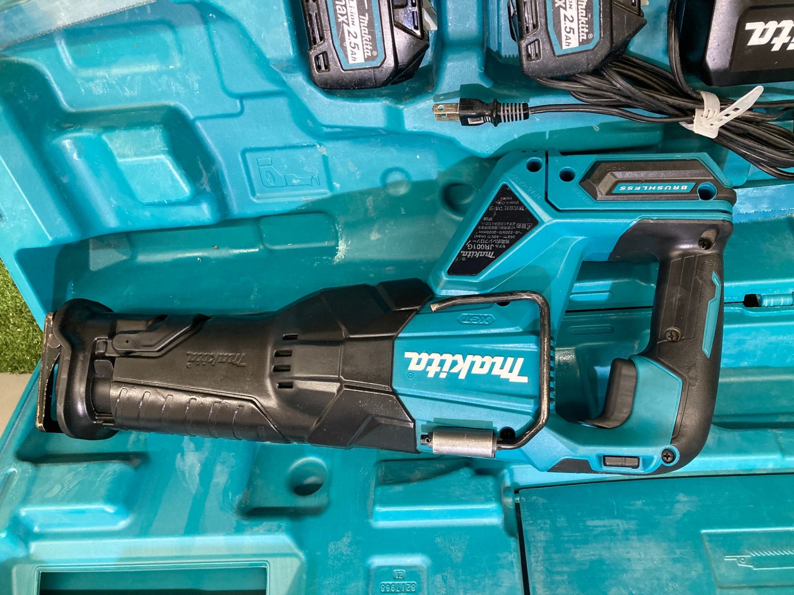 品 0921 makita マキタ 40v充電式レシプロソー 2.5Ahバッテリx2|充電器|ケース JR001GRDX ITWDOVT96G78 HRDEVELOPMENT_JP