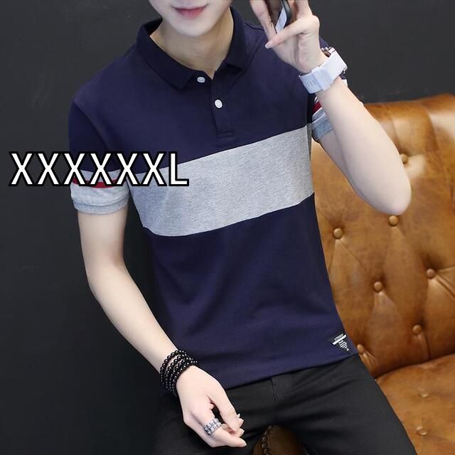 [XXXXXXL]メンズ ファッション 服  オシャレ シンプル 大人 かっこいい 大きいサイズ ストリート 紳士服 夏 半袖 T シャツ スリム 綿 トップス 服 ポロシャツ