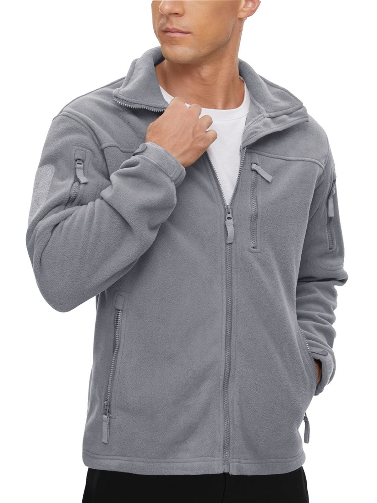 TACVASEN] 作業ジャンパー メンズ マルチポケット オーバー ストリート