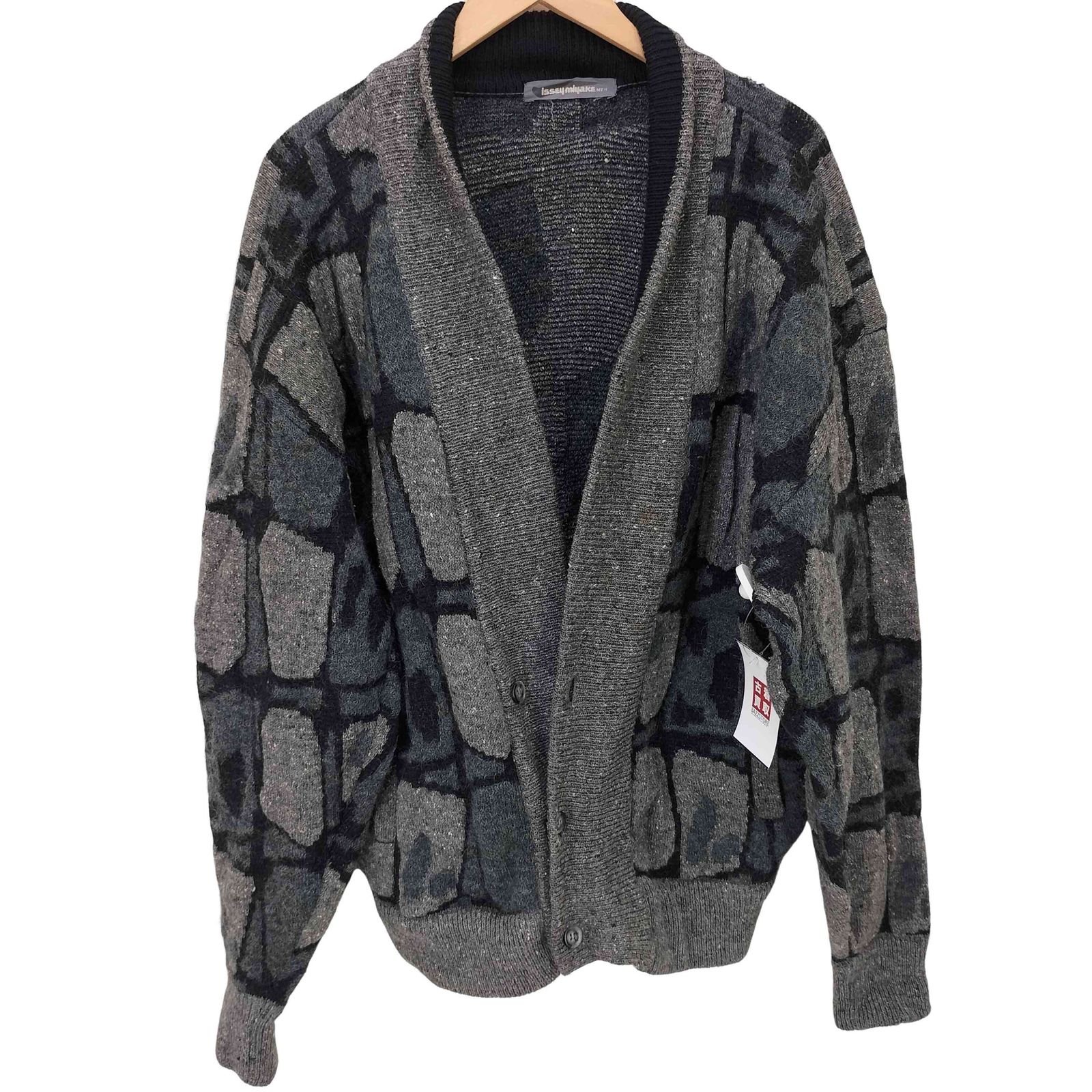 イッセイミヤケメン ISSEY MIYAKE MEN 80S 筆タグ シルク混 総柄